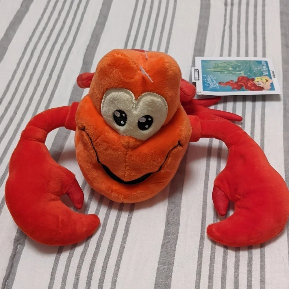 DISNEY Sebastian Phunny Plush The Little Mermaid NWT Under the Sea Lobster